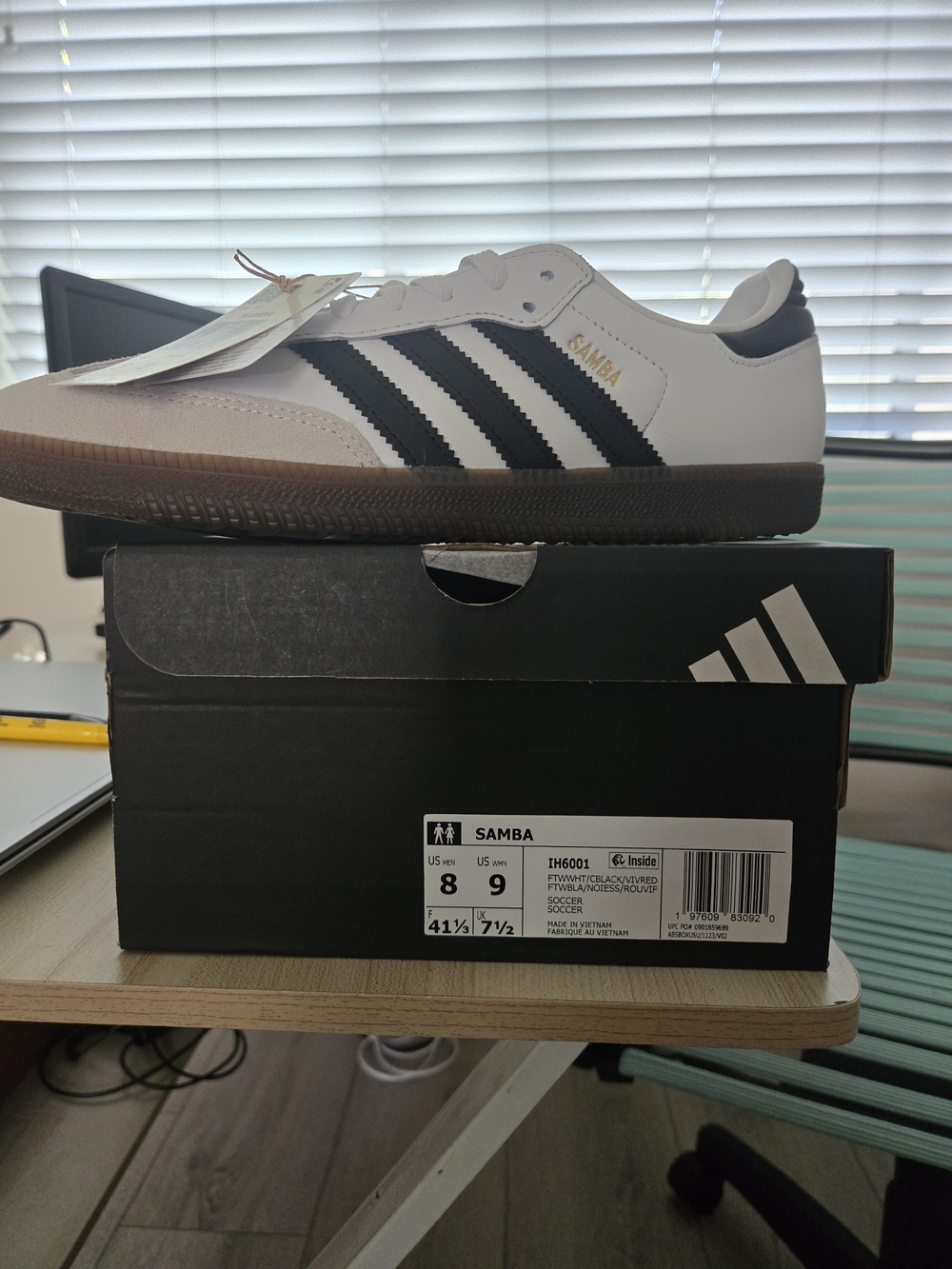 Adidas Samba Men's White/Black Classic Trainer